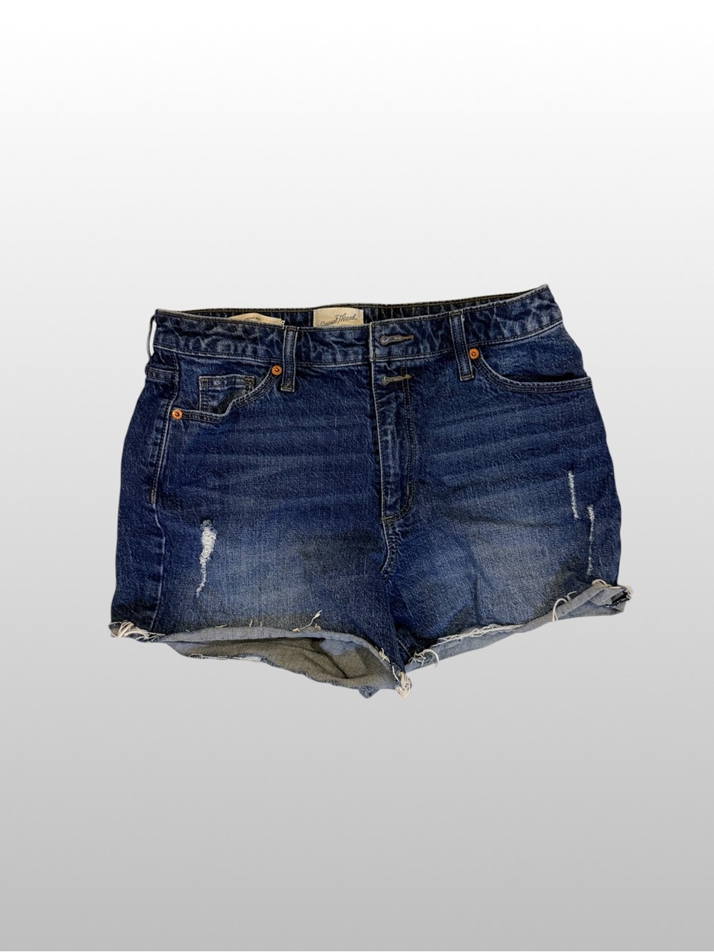 Universal Thread Dark Blue Distressed Denim Cutoff Shorts - Picture 3 of 6